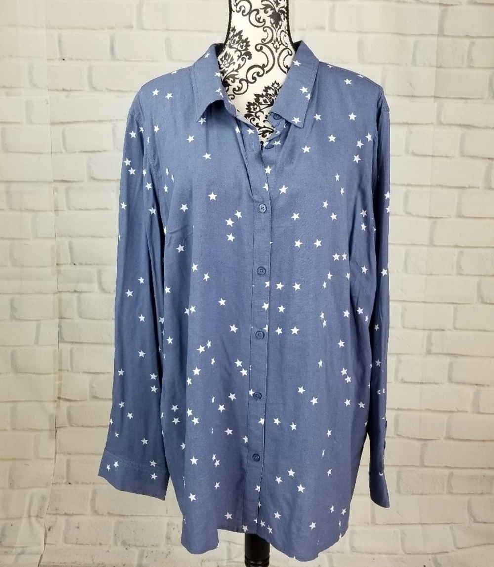 Loralette size 2x long sleeve button down shirt